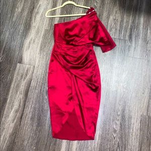 Size medium, red one shoulder dress